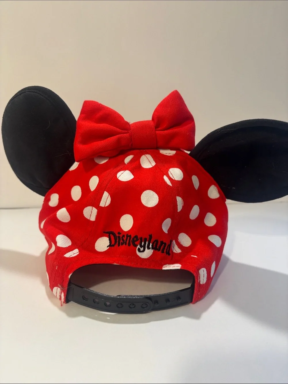 Kids Red Polka Dot Minnie Mouse Ear Hat with Bow